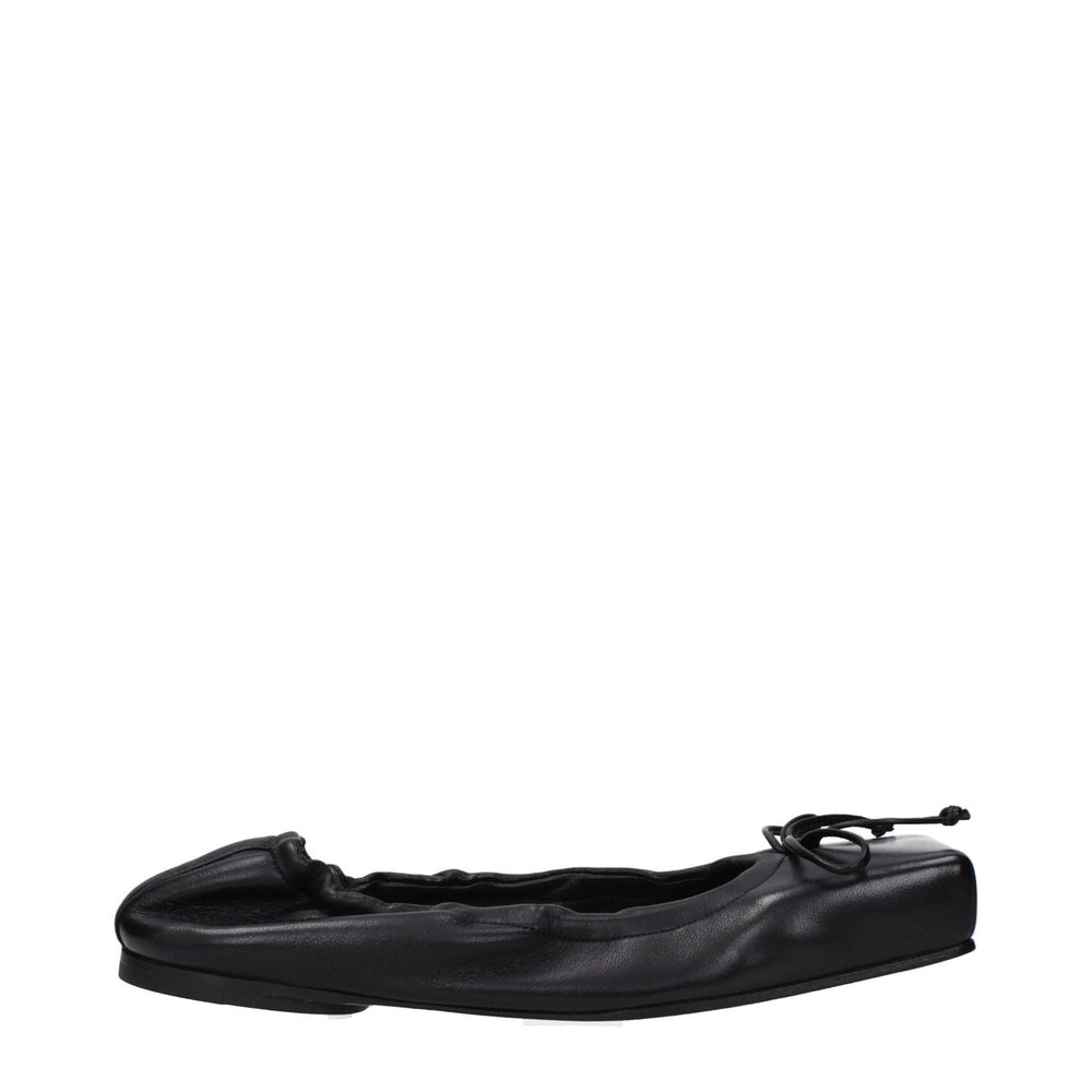 Jacquemus Black Leather Ballet Flats JA-10027095458057-EU36/US6