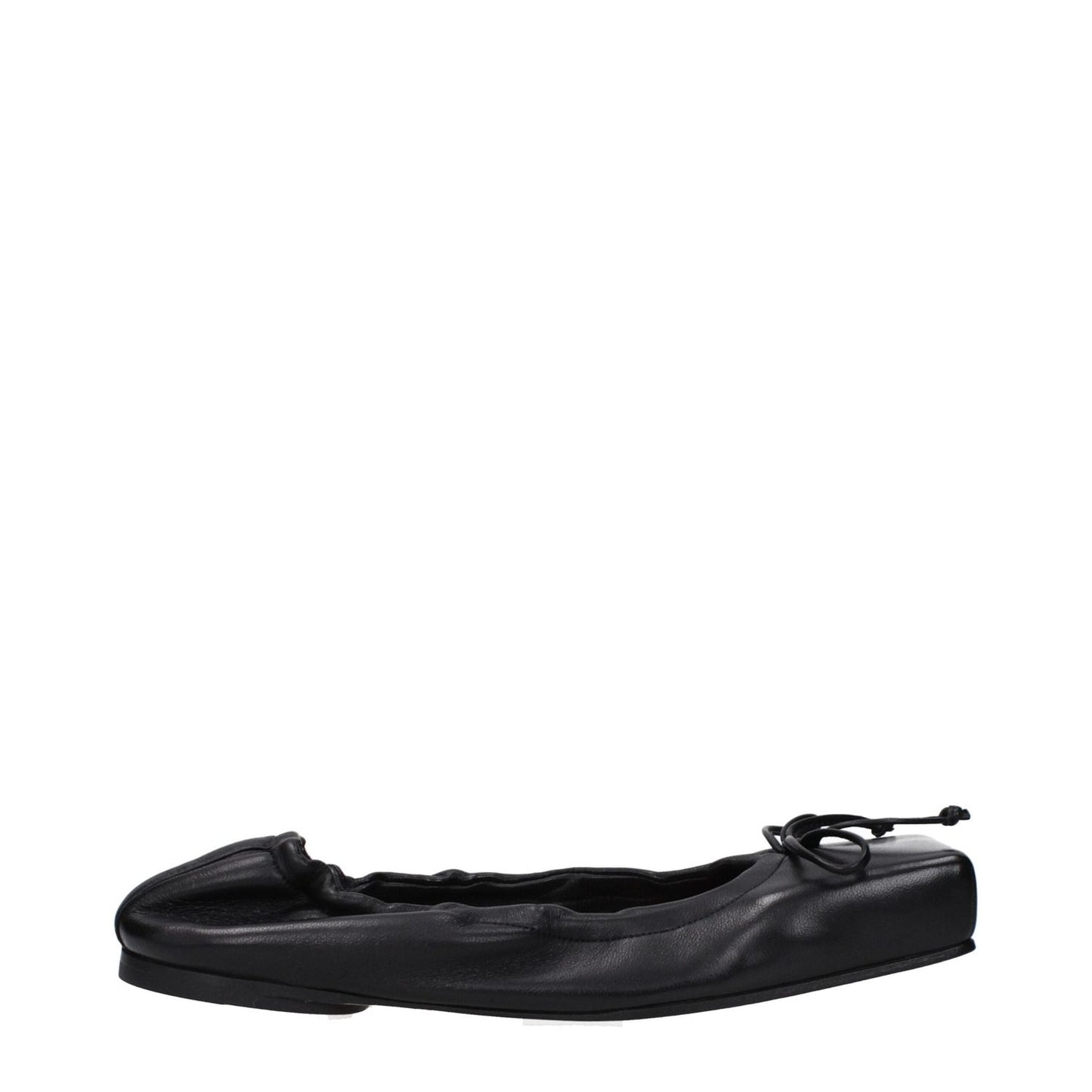 Jacquemus Black Leather Ballet Flats JA-10027095458057-EU36/US6