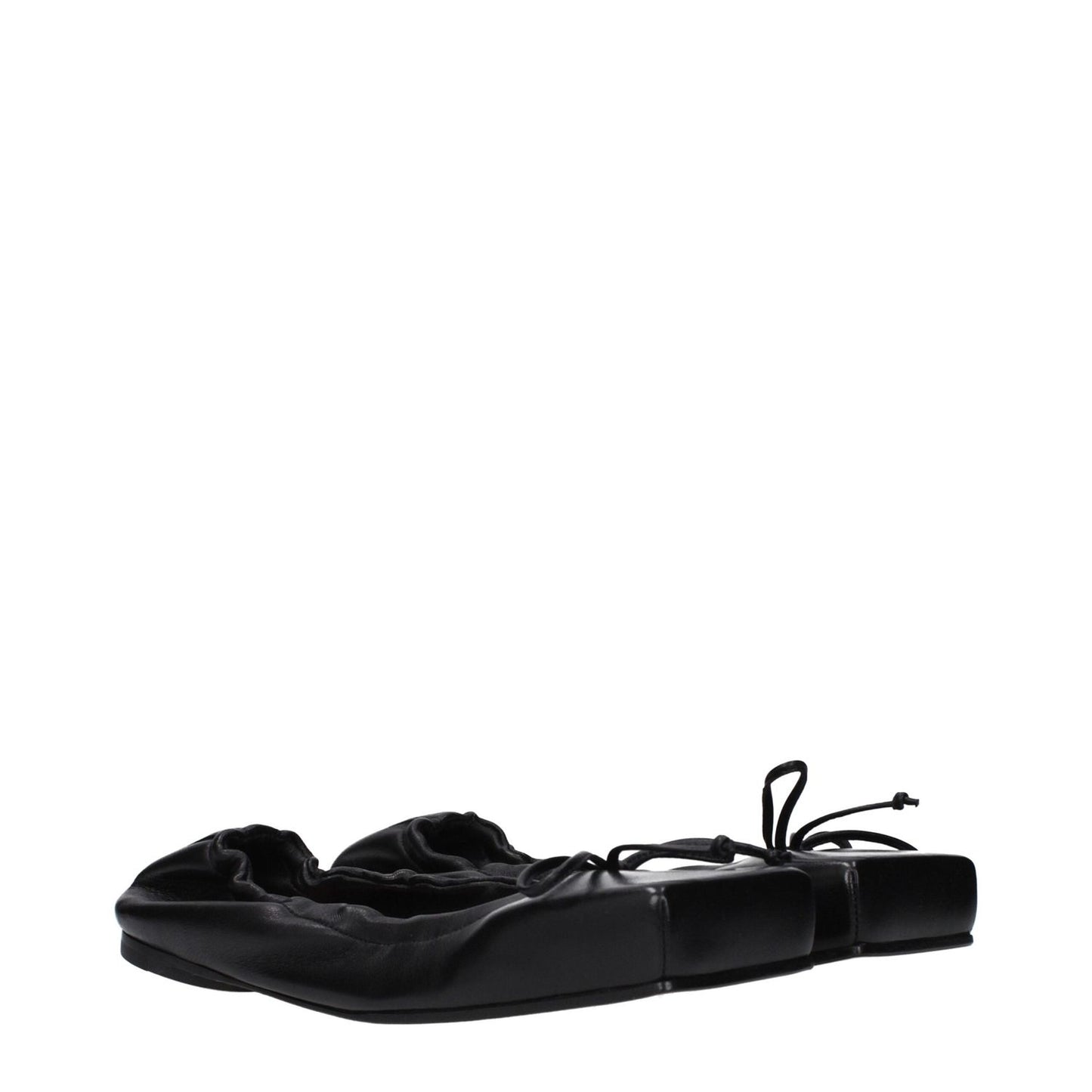 Jacquemus Black Leather Ballet Flats JA-10027095458057-EU36/US6