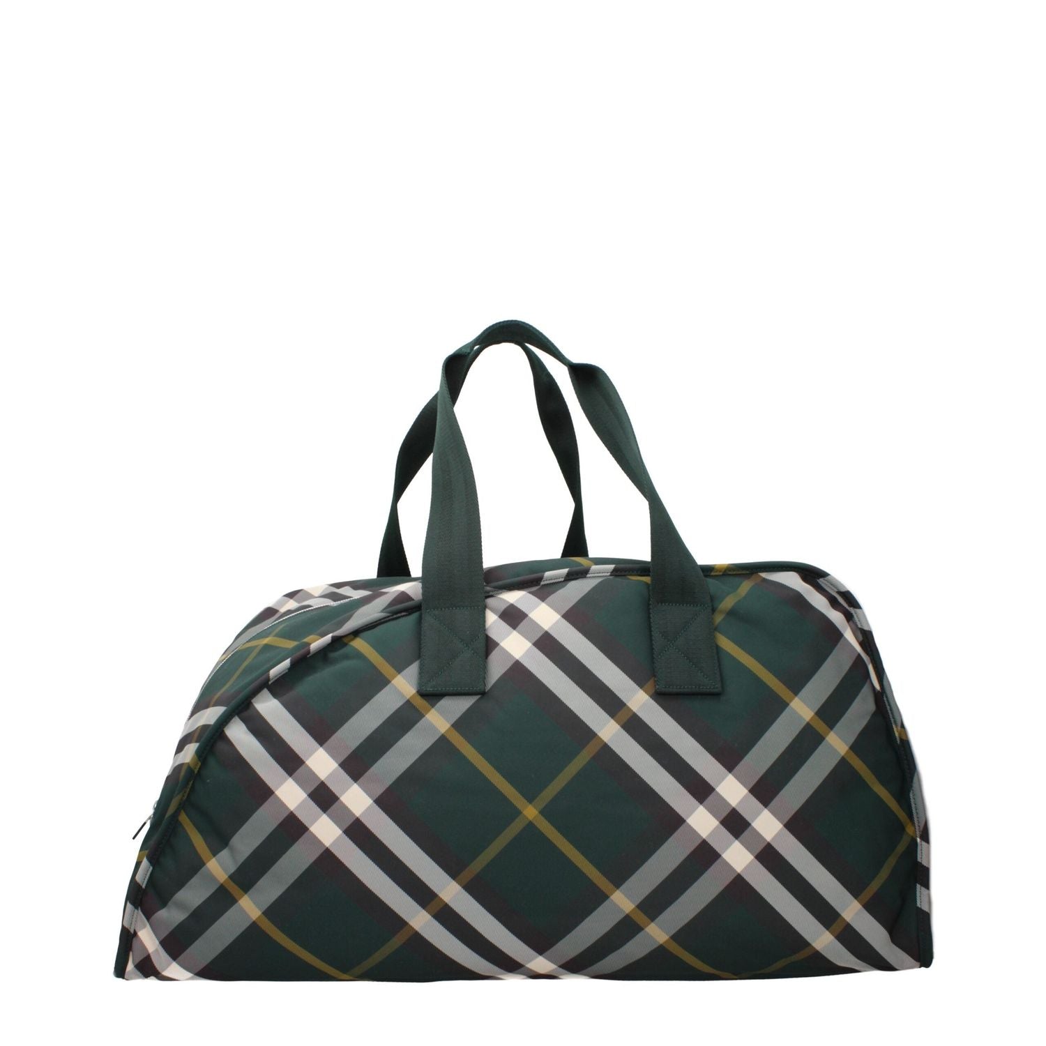 Front view with bag zipped and handles upright.
