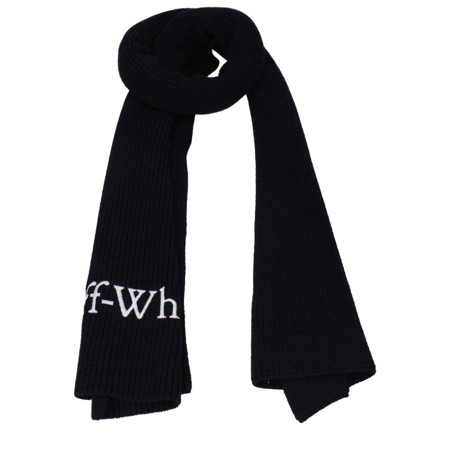 Off-White Black Wool Scarves OF14887507951881BT