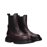 Ganni Brown Leather Ankle Boots GA-15063703191817-EU36/US6