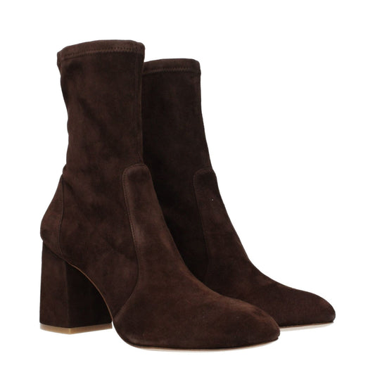 Stuart Weitzman Brown Leather Ankle Boots ST-15063716888841-EU40/US10