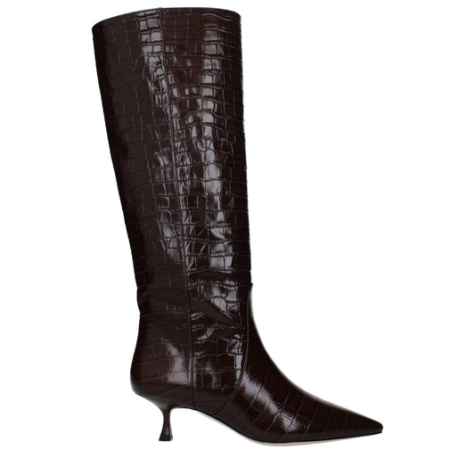 Stuart Weitzman Brown Leather High Heel Boots ST-15063761518857-EU36.5/US6.5