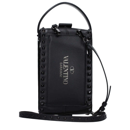 Valentino Garavani Black Leather Clutch Bag