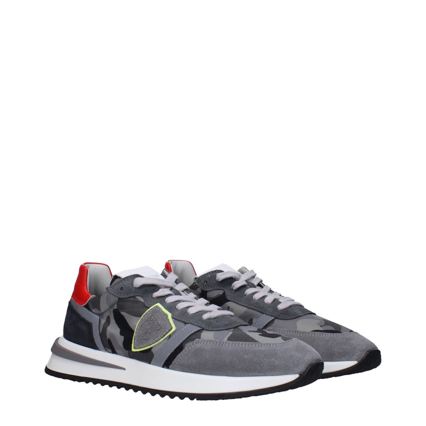 Philippe Model Gray Fabric Sneakers with front logo and side detail, MPN TYLUCPTB226, code F83306.