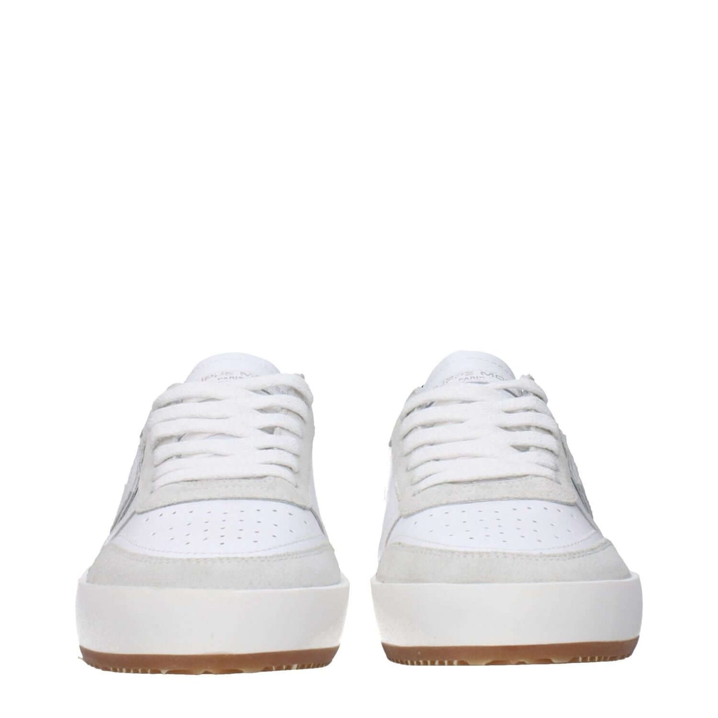 Philippe Model White Leather Low Top Sneakers