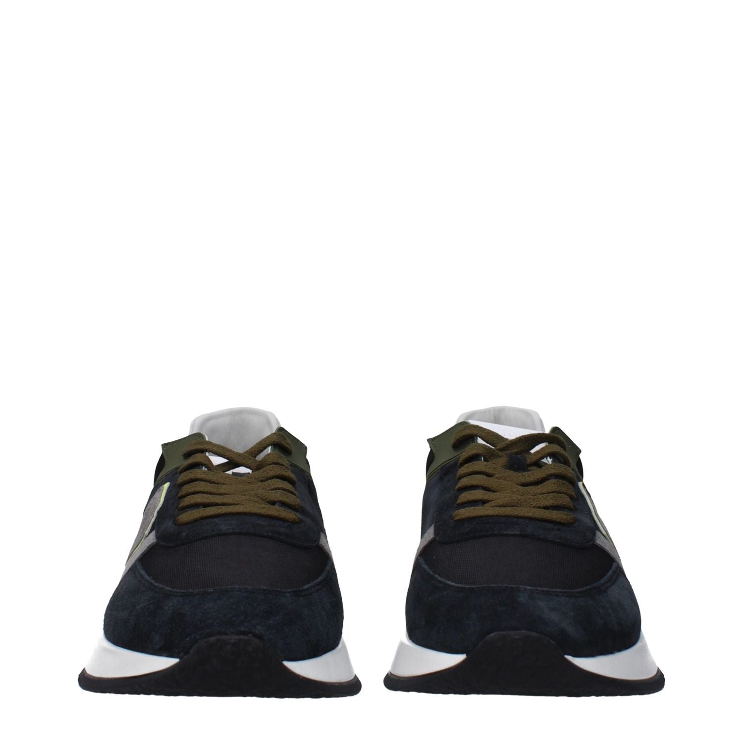 Philippe Model Blue Leather Athletic Sneakers