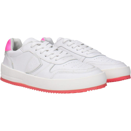Philippe Model White Leather Sneakers