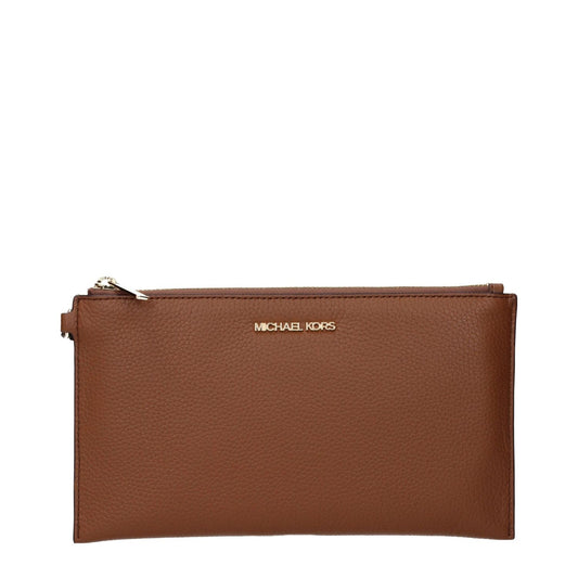 Michael Kors Brown Leather Clutch Bags MI15131296235785BT
