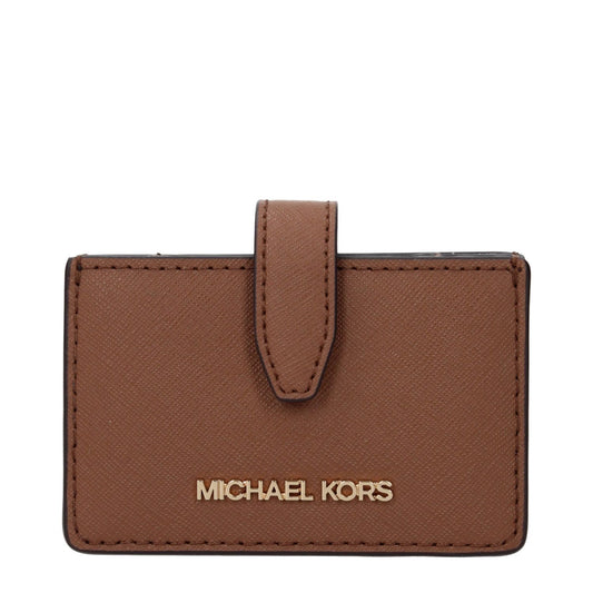 Michael Kors Brown Leather Cardholders MI15138578628873BT