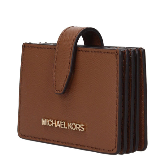 Michael Kors Brown Leather Cardholders MI15138578628873BT
