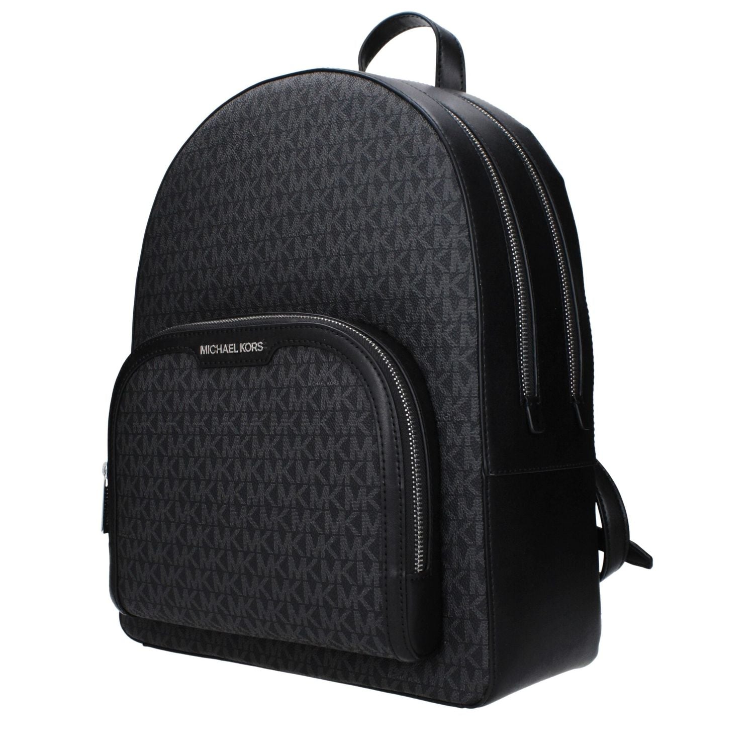 Front view with bag zipped and handles upright.