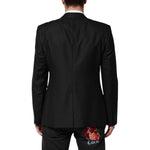 Dolce & Gabbana Black Wool Single Breasted Jacket Blazer JKT41563-52