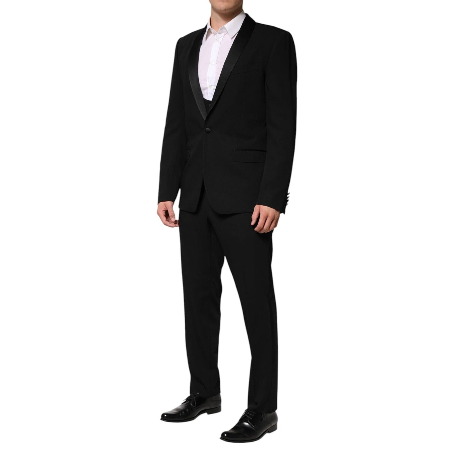 Dolce & Gabbana Black Wool 3 Piece Single Breasted Suit KOS2360-50