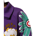 Dolce & Gabbana Purple Floral Print Cotton Long Sleeves Top TSH90651-46