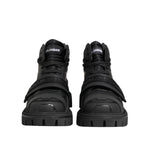 Dolce & Gabbana Black Leather Trekking Sneakers Boots Shoes MV7734-41