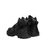 Dolce & Gabbana Black Leather Trekking Sneakers Boots Shoes MV7734-41