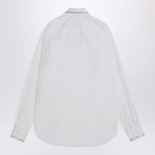 Alexander McQueen White cotton shirt with studs