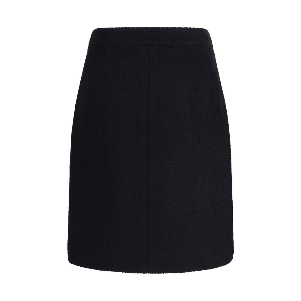 Chloé Black Wool Midi Skirt