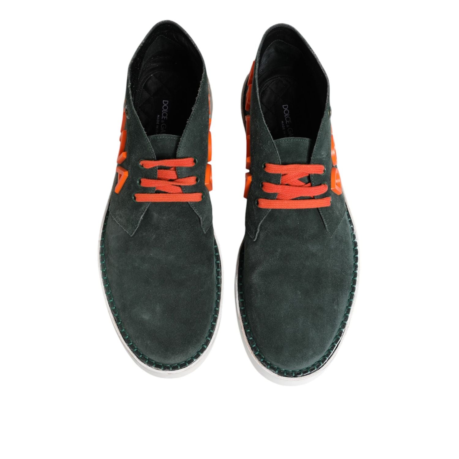 Dolce & Gabbana Green Derby Logo Casual Men Sneakers Shoes