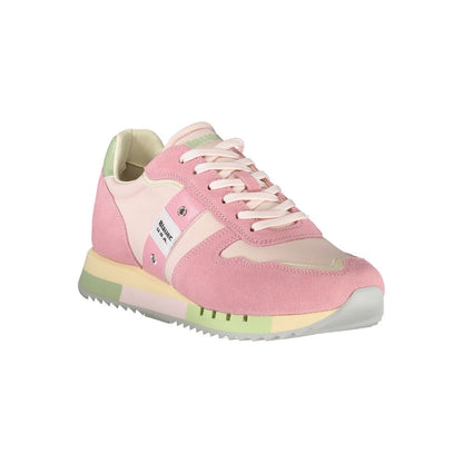Blauer Pink Polyester Sneaker