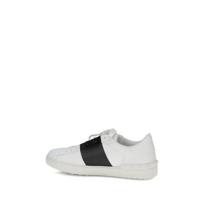 Valentino Garavani White Calf Leather Bos Taurus Low Top Sneakers