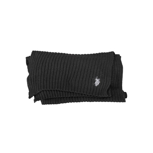 U.S. POLO ASSN. Black Wool Scarf US-8413