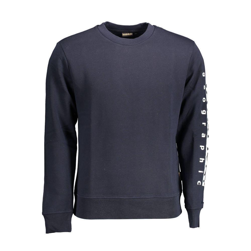 Napapijri Blue Cotton Sweater NA-14606-XXL