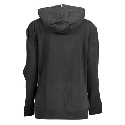 U.S. POLO ASSN. Black Cotton Women Sweater With Contrasting Details