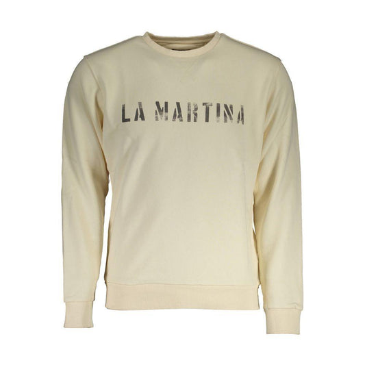 La Martina White Cotton Sweater LA-17162-M