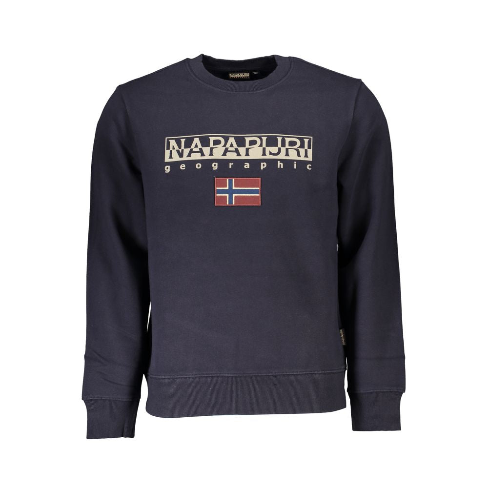 Napapijri Blue Cotton Sweater NA-25285-XS