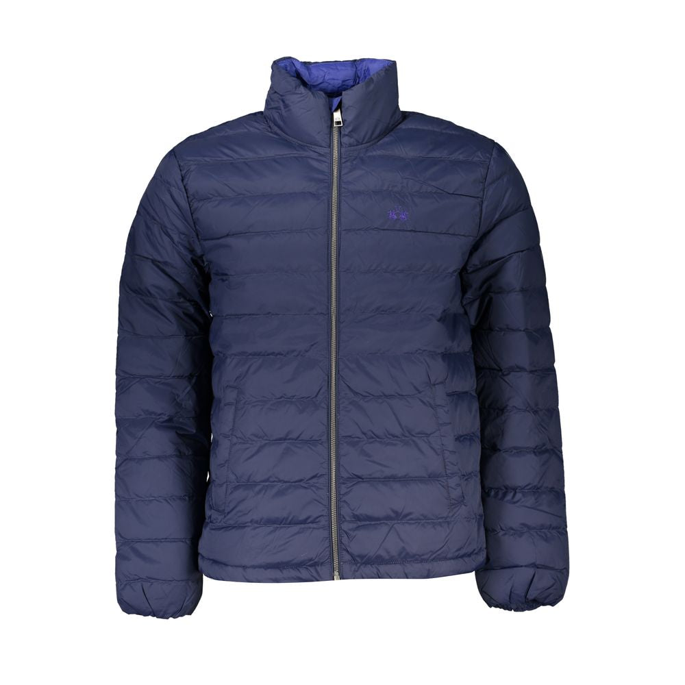 La Martina Blue Polyamide Jacket LA-27020-M