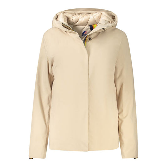 K-WAY Beige Polyester Jackets & Coat KW-34231-S