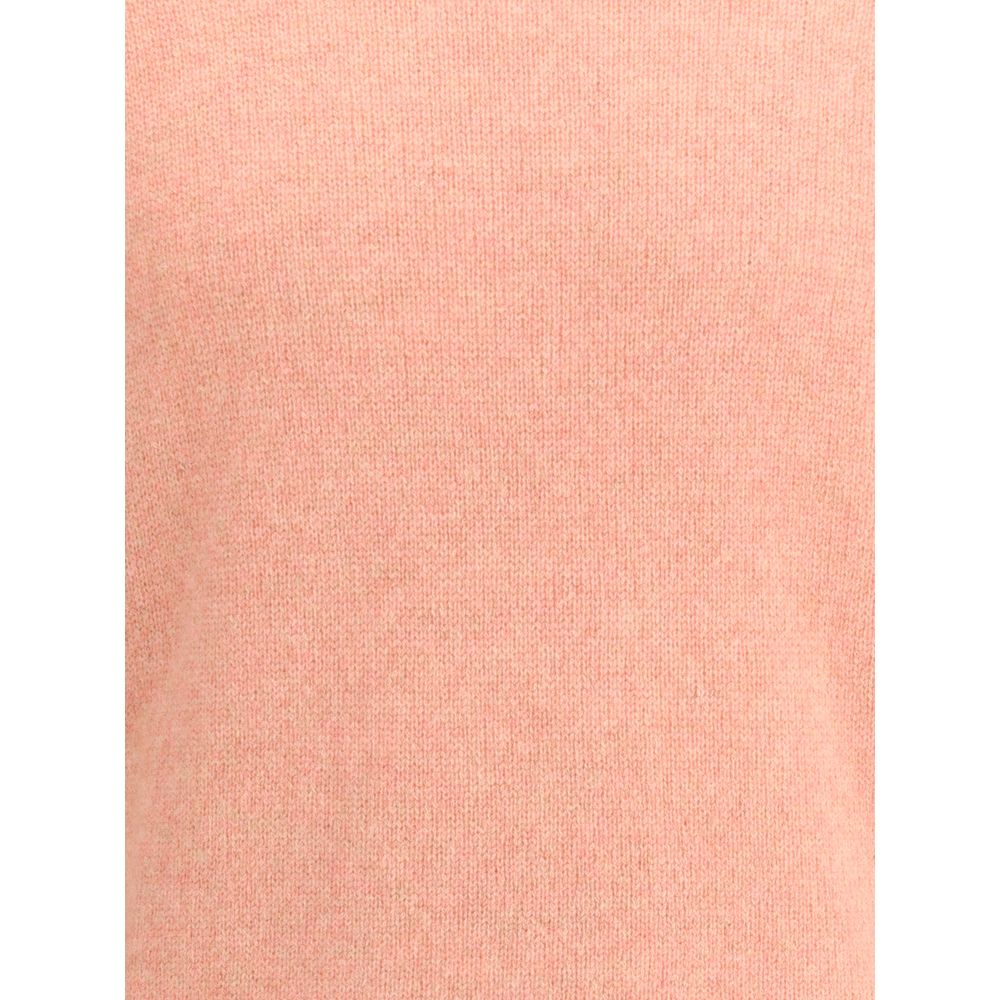 Close-up of Roberto Collina Multicolor Merino Wool Sweatshirt fabric texture showcasing its soft and breathable material.