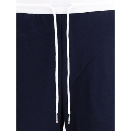 Thom Browne Blue Cotton Joggers (Workout Pants)