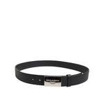 Dolce & Gabbana Black Leather Classic Metal Logo Buckle Belt BEL9268-90