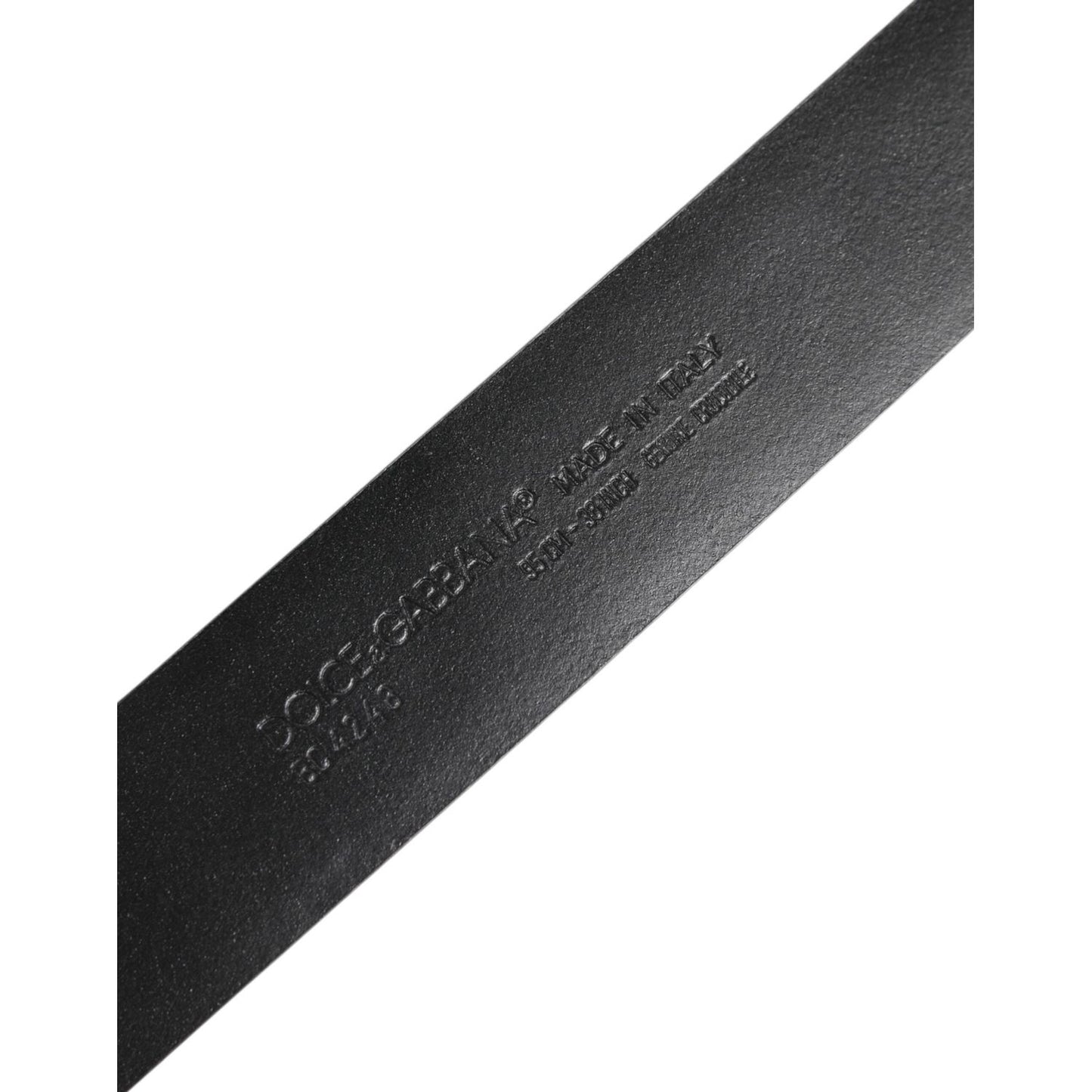 Dolce & Gabbana Black Exotic Leather DG Logo Buckle Belt BEL9376-85
