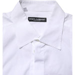 Dolce & Gabbana White Poplin Cotton Formal Men Dress Shirt TSH906807-40