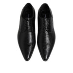 Dolce & Gabbana Black Exotic Leather Lace Up Derby Shoes MV7372-39