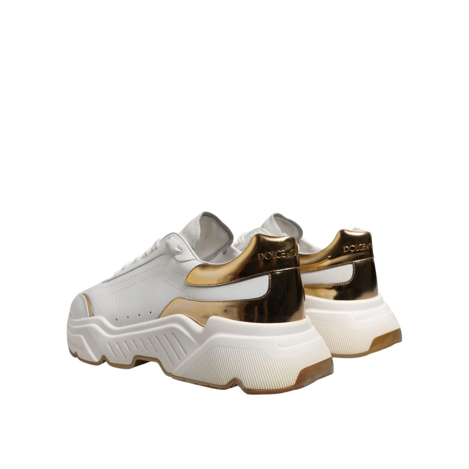 Dolce & Gabbana White Daymaster Leather Low Top Sneakers Shoes