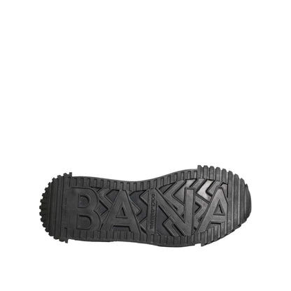 Dolce & Gabbana Black White NS1 Lace Up Low Top Sneakers Shoes