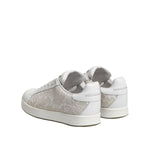Dolce & Gabbana White Lace Leather Low Top Sneaker Shoes LA11939-37.5
