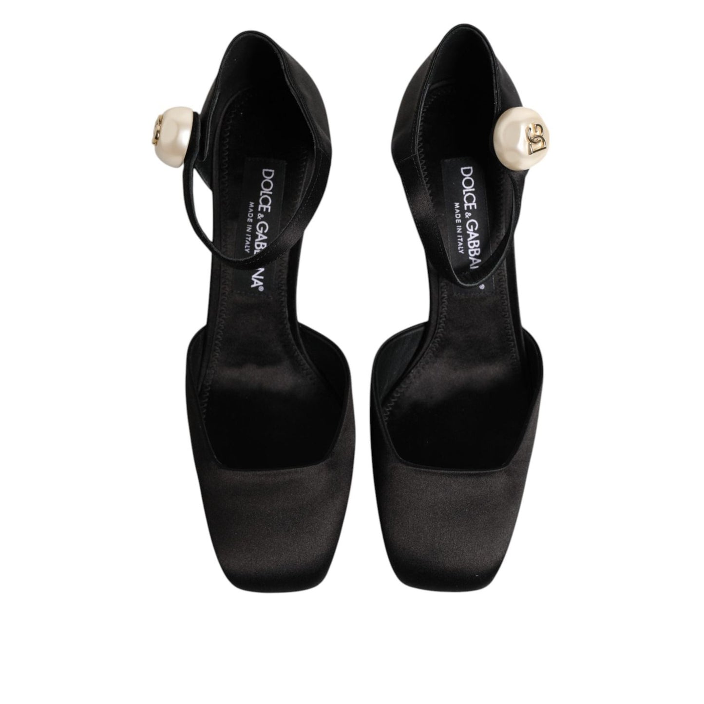 Dolce & Gabbana Black Leather Logo Ankle Strap Sandals Shoes LA11444-38.5