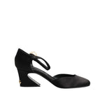 Dolce & Gabbana Black Leather Logo Ankle Strap Sandals Shoes LA11444-38.5