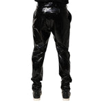 Dolce & Gabbana Black Polyester Mid Waist Men Trouser Pants PAN76626-48