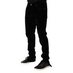 Dolce & Gabbana Black Cotton Men Dress Formal Trouser Pants PAN76630-52