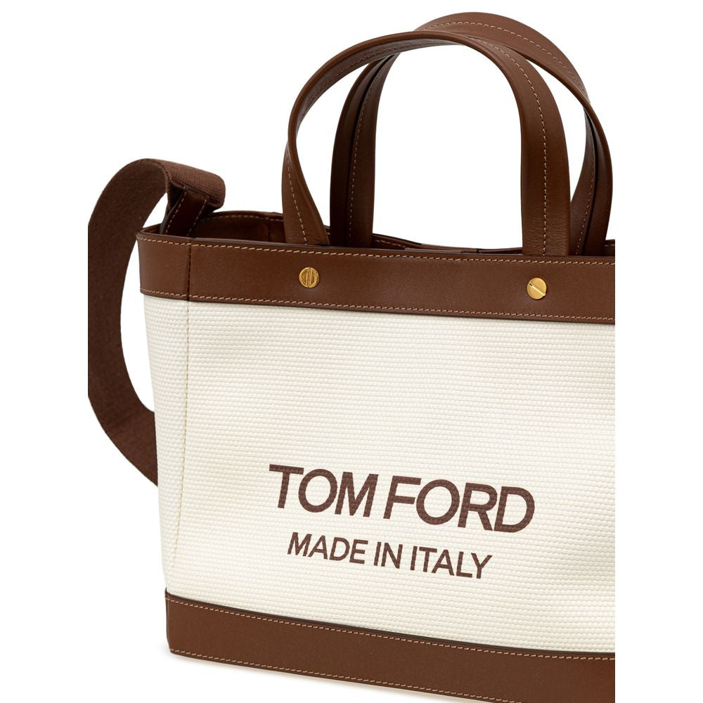 Tom Ford Beige Cotton Tote Bag TOFO-9330661