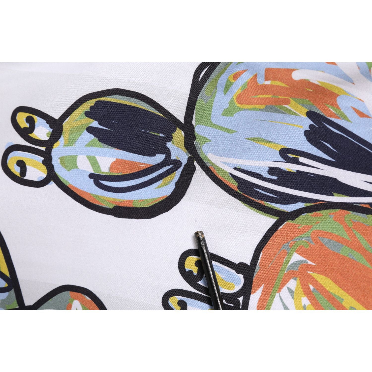 Dolce & Gabbana White Sketch Print Oversized Mens Polo T-shirt