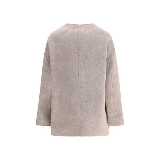 Loulou De Saison Wool short Coat LO-DUNNETAUPEMELAN-IT36 | XS